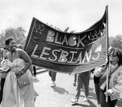 lgbt-history-archive:  “BLACK LESBIANS,” Gay Pride Parade,