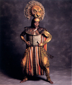 muchadoaboutmusicals:  The Original Broadway Cast of Disney’s The Lion King Mufasa :: Sarabi :: Young Nala and Simba :: Simba :: Nala:: Rafiki :: Pumba and Timon :: Zazu :: Scar :: The Hyenas (Ed, Shenzi, and Banzai)  Costume design at it&rsquo;s finest.