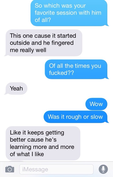 she-turned-the-tables:  roughsexanddirtythoughts texts telling me about her fuck session with her boss today followed by her Twitter post. She posts on Twitter for him because she knows he checks it.  She says it keeps getting better and better –