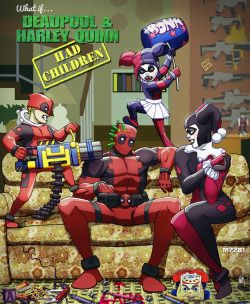 imaginationismyuniverse:  what if.. deadpool and harley quinn