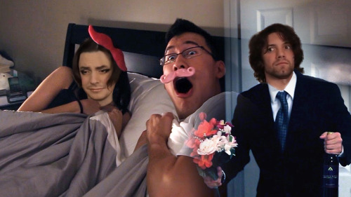 grumpiplier:  Am I going to hell yet Egoraptor x Markiplier <333  The Game Grumps… Torn between two lovers…