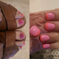 goddesskyaa:  Mani/pedi complete. #spoiled #salon #nails #pretty