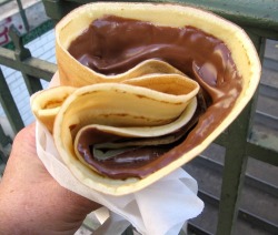 fightblr:  Is that a tortilla filled with nutella? maybe a thin