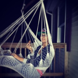 @miranda_delaghetto and her multiple purpose hammock. #stayfly