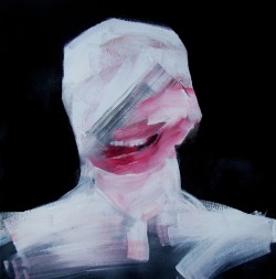 transistoradio:  Oscar Sancho Nin, Smiling Head (2014), acrylic