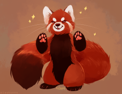 playbunny:  autumn makes me think of red pandas so i doodled