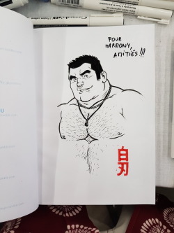 theartofhakujin:  Sketch on the new issue of Dokkun. Japan Expo