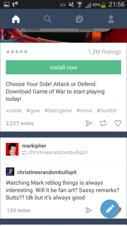 domdombogi:  This is literally my whole feed Thanks @markiplier (Not like it bothers me but still