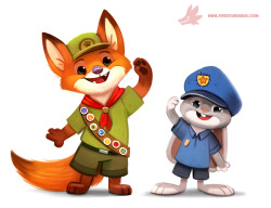 cryptid-creations:  Zootopia - Nick and Judy by Cryptid-Creations
