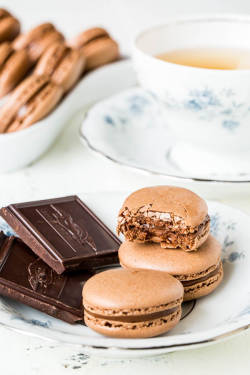 fullcravings:Chocolate Macarons Like this blog? Visit my Home