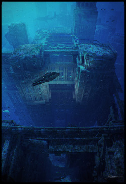 scifi-fantasy-horror:  Underwater Ruins by dragos_jieanu