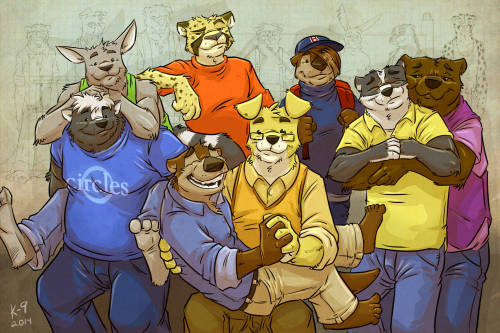 k-9gooddog:  Here is doodle of the Circles gang along with some useful information…First off I am going to be at FC2015 this coming year! Sharing a dealers table with Rabbit Valley! They will be there with copies of the final issue for sale, as well