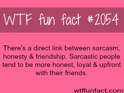 wtf-fun-factss:  Sarcasm and friendship facts - WTun facts