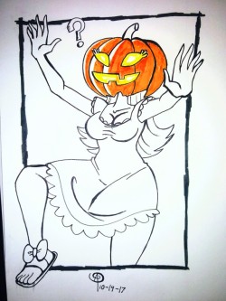 chillguydraws: Inktober 2017  Day 19 - Pumpkin  Leni Loud 