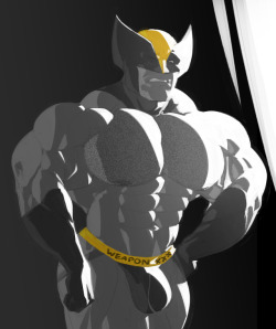 ripped-saurian:  lighting experiment and remake of some old wolvie