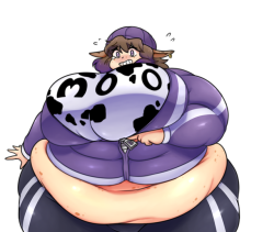 magicstraw:Commission for PuffWuffWingu of his Cow-girl OC, Beru.