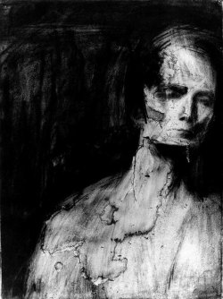 kuinesis:   Frank Auerbach charcoal and drawings on paper.