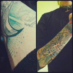 Ooops.. I think I forgot to show you. I got a sleeve filler tattoo