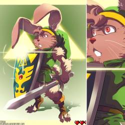 heavymetalhanzo:  Here’s Link in his bunny form,albeit a tad