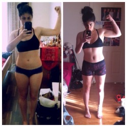 squatsfordays:  4 weeks difference Not a huge difference, but