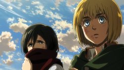 Preview image of Mikasa & Armin in SnK season 2 episode 8, “The