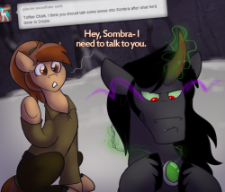 ask-king-sombra:  WHY IS SHE SO CREEPY  X3! You go, Drizzle!