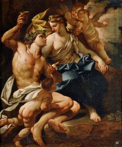 hadrian6:  Bacchus and Ariadne. 17th.century. Giulio Carpioni.