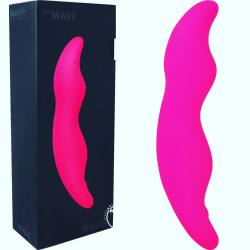 Ride waves of pure pleasure! This smooth silicone vibe’s undulating