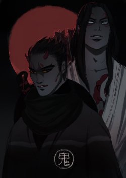 borealisowl:  Dark, Hanzo Shimada, Genji Shimada, Ana Amari /