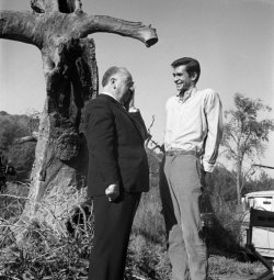 kasinski:  Anthony Perkins with Alfred Hitchcock on the set of