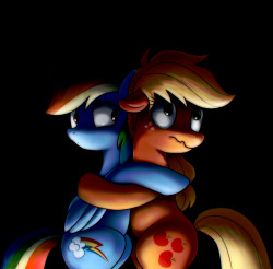 kinziepixel:  A Hug in the Dark by johnjosec  ^w^