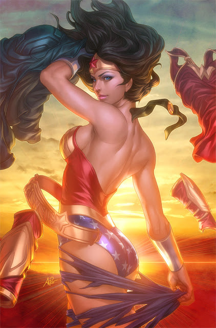 rule34andstuff:  Wonder Woman Vs. She-Hulk.