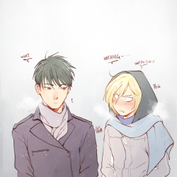 natsubutart:  that day otabek was super late and didn’t have