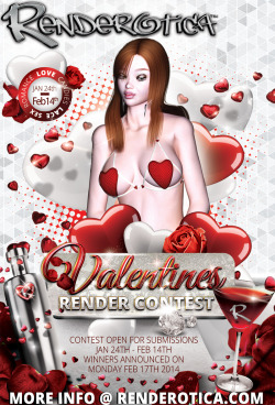 Renderotica’s 2014 Valentines Day Contest has officially