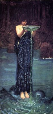 thelongvictorian: Circe Invidiosa (1892) by John William Waterhouse.