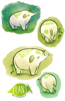 jonn-lock:  Here’s some of my Baby Leaf Elephant doodles. :)