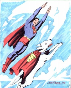 westcoastavengers:  Superman & Krypto by Steve Rude