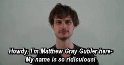 khaleesipotter:  Actors [2/8] Matthew Gray Gubler “I just