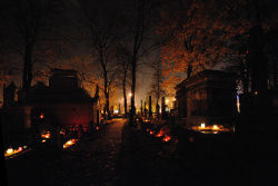 lamus-dworski: Powązki Cemetery in Warsaw, Poland during the days