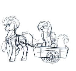 azula-griffon:  here have a doctor pulling derpy in a cart. 