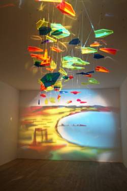 opticallyaroused:  A Painting Made From Pieces of Glass