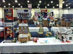 My booth is ready! I’m located right next to the club store