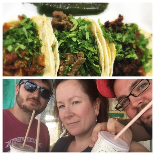 <p>Taco and milkshake Tuesday with #thedarrellbrothers is everything I love about life. And let’s be clear, that chorizo taco there on the far right, that thing will change your life. #nashville #todayisagoodday #tacotuesday #westnashvillestyle #bobbiesdairydip #jamesbrown  (at Taqueria Azteca)</p>