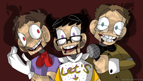 monodes:   Steam Machine…  So I was watching the latest Drunk Minecraft and I was gonna draw some funny stuff but then “Steam Machine” by Daft Punk came on my iPod, so  I had to draw something spooky. It’s basically Mark, Wade and Bob
