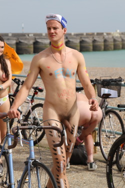 publiclynude:  The World Naked Bike Ride - Brighton 2015 taken