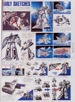 himitsusentaiblog:  Early design sketches for the mecha of Denji