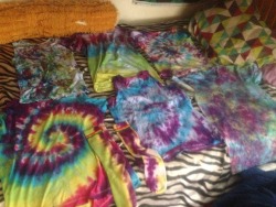 so I went on a tie-dyeing spree!!!