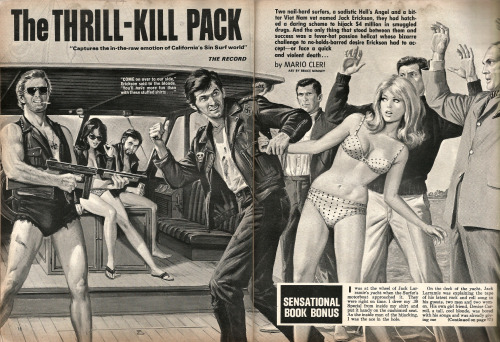 “The Thrill-Kill Pack”, from Men magazine, Vol.16, No.12 (Dec. 1967) From a car boot sale in Radcliffe-On-Trent.