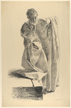 Study of Young Man in a Robe, Standing  John Singer Sargent,