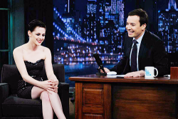 infinitekristens:          Kristen Stewart on The Tonight show with Jimmy Fallon over the years    Legend: Nov. 18, 2009Mar. 16, 2010Nov. 07, 2012Oct. 07, 2014Aug. 11, 2015Jan. 05, 2016